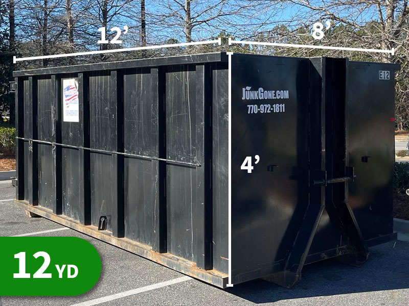 12 yard dumpster Atlanta area Junk Gone - 12 yard dumpster